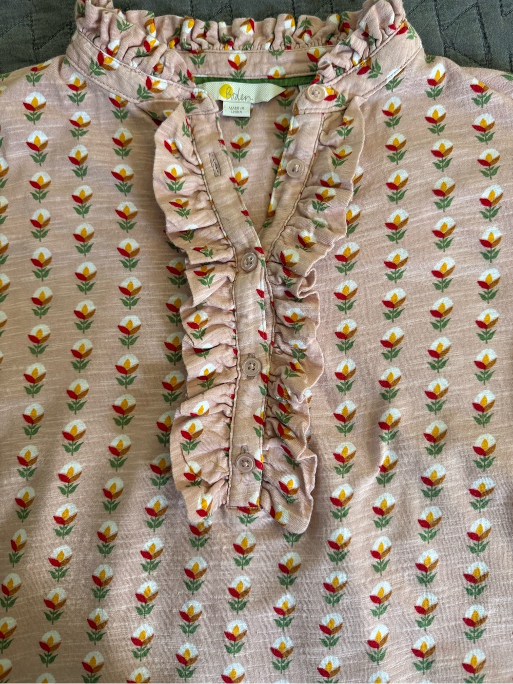 Ruffled BODEN long sleeved blouse